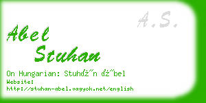 abel stuhan business card